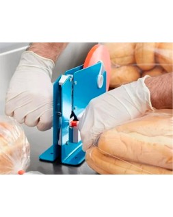 Maquina cierra bolsa q-connect metalica pintada color azul