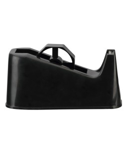 Portarrollo sobremesa q-connect plastico para cintas de 33 y 66 m color negro