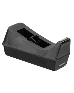Portarrollo sobremesa q-connect plastico para cinta de 33 m color negro
