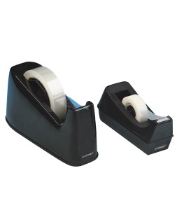 Portarrollo sobremesa q-connect plastico para cinta de 33 m color negro