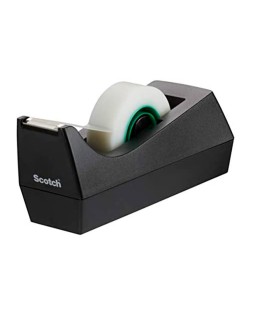 Portarrollo sobremesa scotch c38 color negro incluye 3 cintas scotch magic 33 m x 19 mm