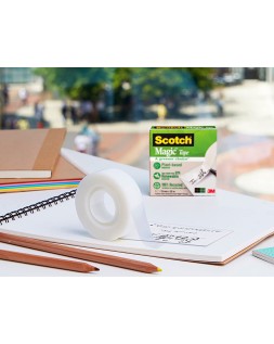 Portarrollo sobremesa scotch c38 color negro incluye 3 cintas scotch magic 33 m x 19 mm