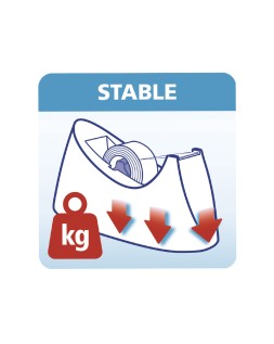 Portarrollo sobremesa tesa plastico easy cut curve negro para cinta de 33 m x19 mm + 1 cinta tesafilm transparente