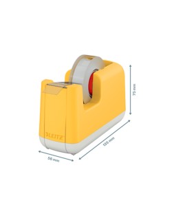 Portarrollo sobremesa leitz cosy plastico para cintas 33 m color amarillo