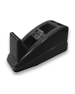 Portarrollo sobremesa q-connect plastico para cinta de 33 m color negro 135x58x60 mm