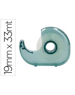 Miniportarrollo liderpapel ecouse 100% plastico reciclado para cinta de 33 m x 19 mm