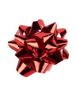 Lazo liderpapel fantasia mediano color rojo metalizado