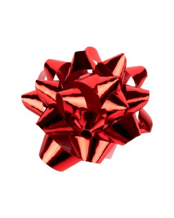 Lazo liderpapel fantasia mediano color rojo metalizado