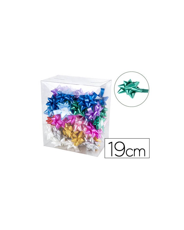Lazo fantasia liderpapel 19 mm caja de 50 unidades colores surtidos