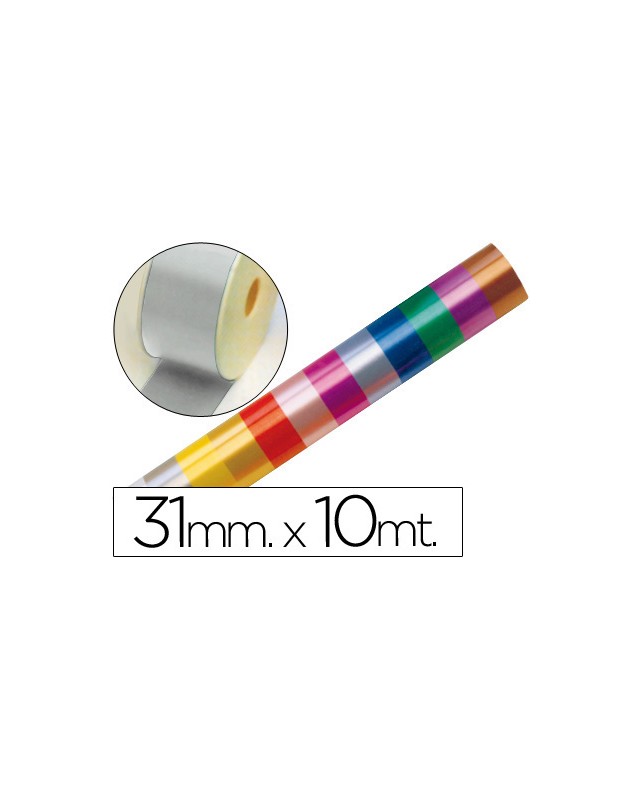 Cinta fantasia 10 m x 31 mm plata