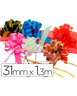 Cinta para hacer lazos oro 130 cm x 31 mm unidad