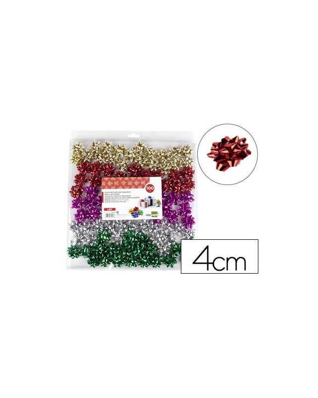 Lazos liderpapel fantasia pequeños metalizados colores surtidos