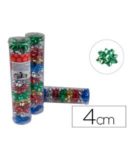 Lazo liderpapel fantasia pequeño metalizado tubo de 12 unidades colores surtidos