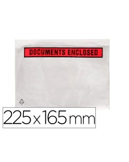 Sobre autoadhesivo q-connect portadocumentos 225x165 mm sin ventana paquete de 100 unidades