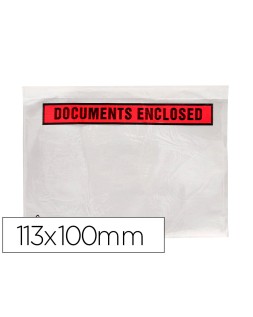 Sobre autoadhesivo q-connect portadocumentos 113x100 mm sin ventana paquete de 100 unidades