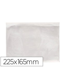 Sobre autoadhesivo q-connect portadocumentos 225x165 mm ventana transparente paquete de 100 unidades