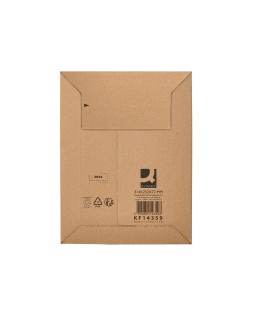 Sobre para envios q-connect carton 100% reciclado y reciclable cierre autoadhesivo314x252x72 mm color kraft