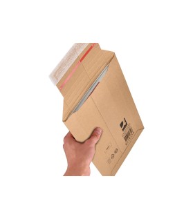 Sobre para envios q-connect carton 100% reciclado y reciclable cierre autoadhesivo314x252x72 mm color kraft