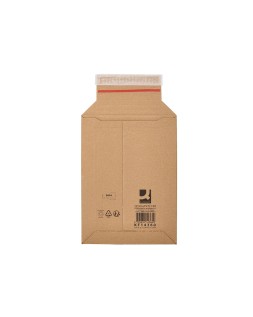 Sobre para envios q-connect carton 100% reciclado y reciclable cierre autoadhesivo252x167x72 mm color kraft