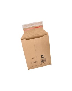 Sobre para envios q-connect carton 100% reciclado y reciclable cierre autoadhesivo252x167x72 mm color kraft