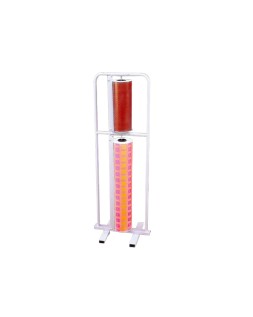Portarrollo metal de suelo vertical corta papel para bobinas de 64-32 cm