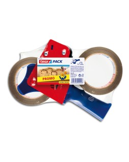 Portarrollo tesa para embalaje para rollos de 66mt x 50mm 2 rollos cinta marron