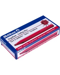 Lacre pelikan color rojo caja de 10 barras