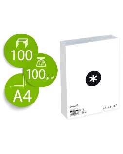 Papel antartik din a4 90 g liso paquete de 100 hojas