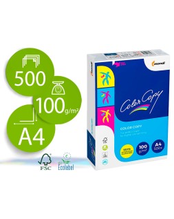 Papel fotocopiadora color copy din a4 100 gramos paquete de 500 hojas