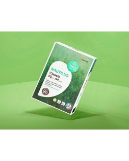 Papel fotocopiadora nautilus din a4 80 gramos paquete de 500 hojas 100% reciclado