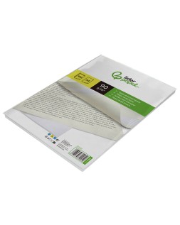 Papel verjurado liderpapel a4 90g/m2 blanco paquete de 100 hojas