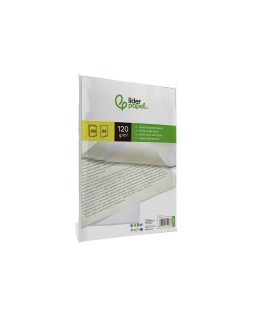 Papel verjurado liderpapel a4 120g/m2 blanco paquete de 100 hojas