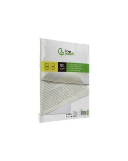Papel verjurado liderpapel a4 90g/m2 crema paquete de 100 hojas