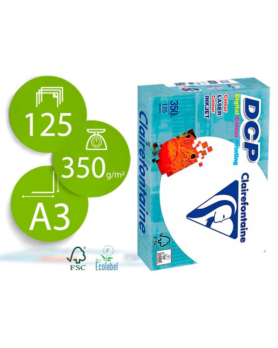 Papel fotocopiadora clairefontaine din a3 350 gr paquete de 125 hojas