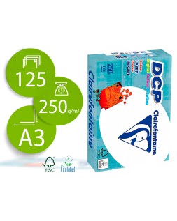 Papel fotocopiadora clairefontaine din a3 250 gramos paquete de 125 hojas