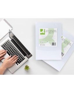 Papel fotocopiadora q-connect ultra white din a4 100 gramos paquete de 500 hojas