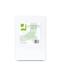 Papel fotocopiadora q-connect ultra white din a3 100 gramos paquete de 500 hojas