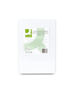 Papel fotocopiadora q-connect ultra white din a4 160 gramos paquete de 250 hojas