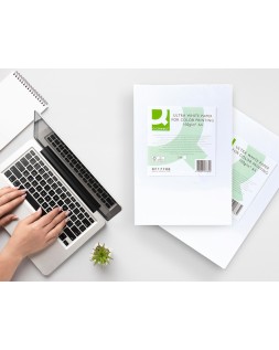 Papel fotocopiadora q-connect ultra white din a4 160 gramos paquete de 250 hojas