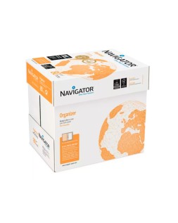 Papel fotocopiadora navigator din a4 80 gramos 2 taladros papel multiuso ink-jet y laser paquete de 500 hojas