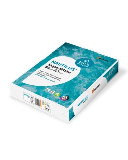 Papel fotocopiadora nautilus superwhite 100% reciclado din a3 80 gramos paquete de 500 hojas