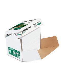 Papel fotocopiadora discovery fast pack din a4 75 gramos papel multiuso ink-jet y laser caja de 2500 hojas