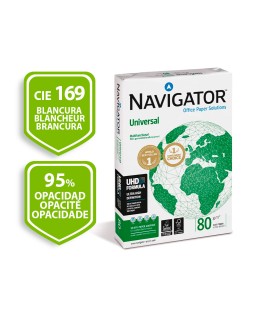 Papel fotocopiadora navigator din a4 80 gramos paquete de 400 hojas