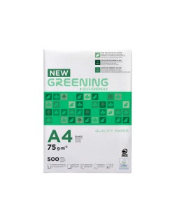 Papel fotocopiadora greening din a4 75 gramos paquete de 500 hojas