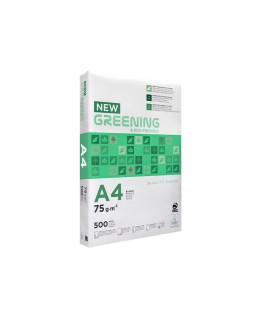 Papel fotocopiadora greening din a4 75 gramos paquete de 500 hojas
