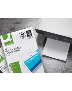 Papel fotocopiadora q-connect economy din a3 80 gramos paquete de 500 hojas