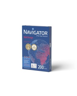 Papel fotocopiadora navigator bold design din a4 200 gr papel multiuso ink-jet y laser paquete de 150 hojas