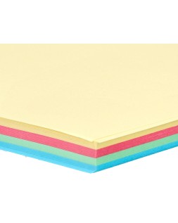 Papel color liderpapel a4 80gr 4 colores surtidos paquete de 100 hojas
