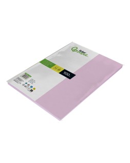 Papel color liderpapel a4 80gr rosa paquete de 100 hojas