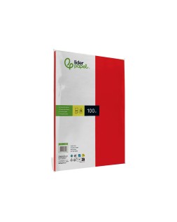 Papel color liderpapel a4 80gr rojo paquete de 100 hojas